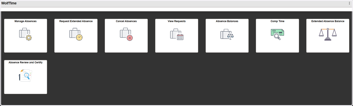 Navigate to Manage Absences Tile