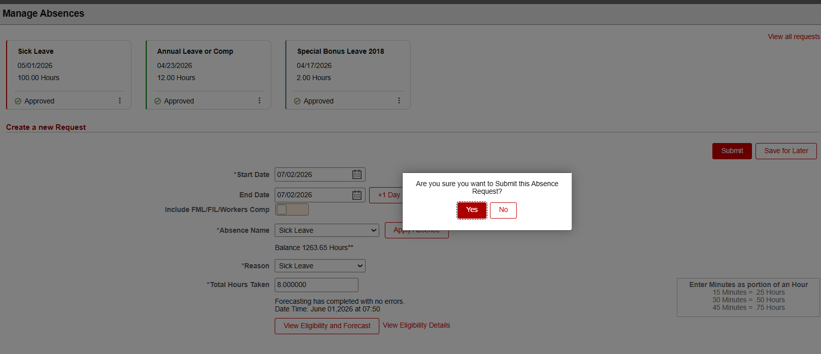 Click on Submit