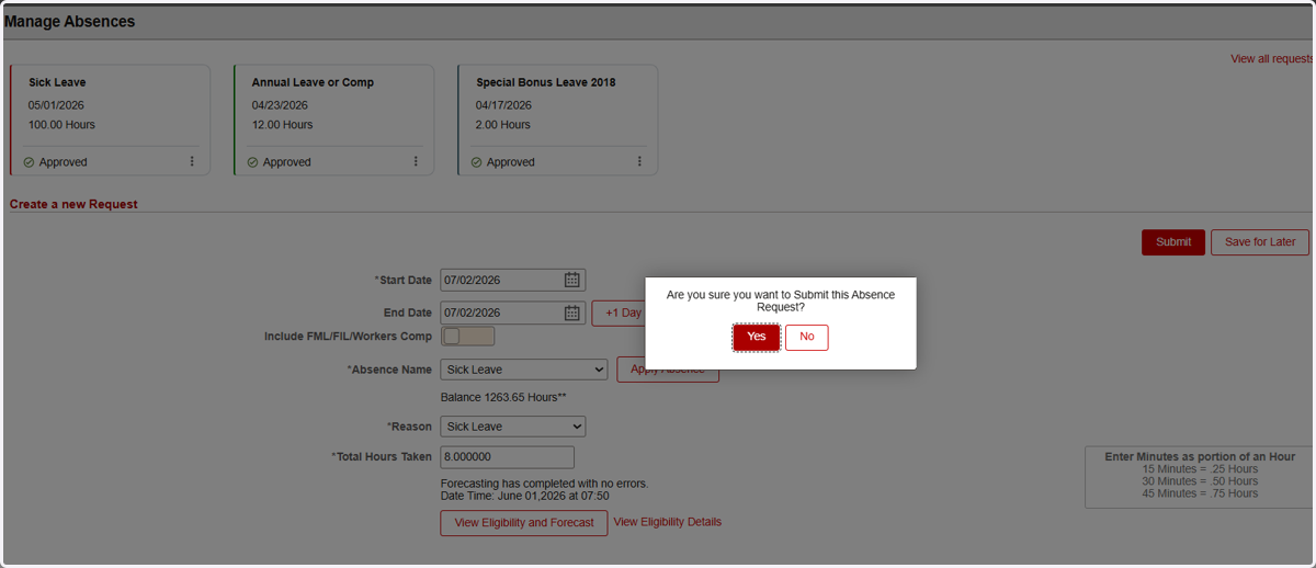 Click on Submit