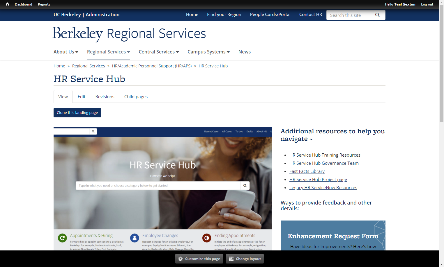 Click on HR Service Hub Training Resources