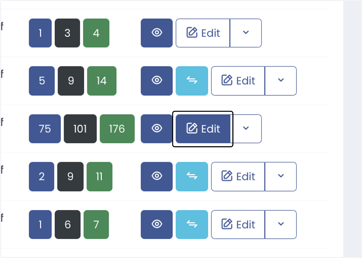 Click on Edit next to the website you want to update the meta data for