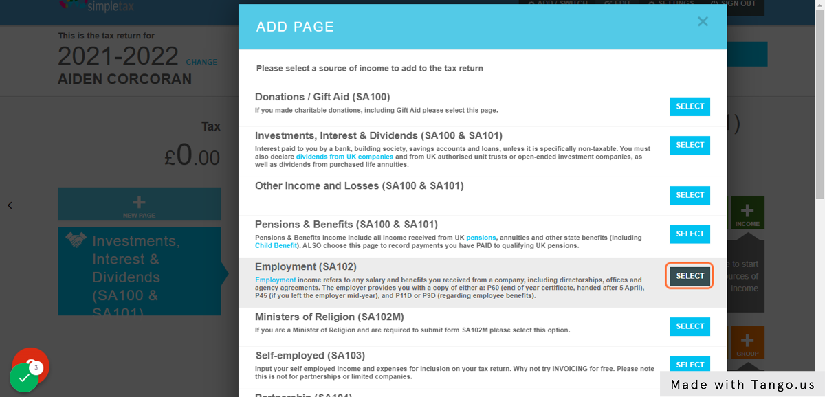 Sa102 SA106: How do I enter Foreign employment income with foreign tax paid?