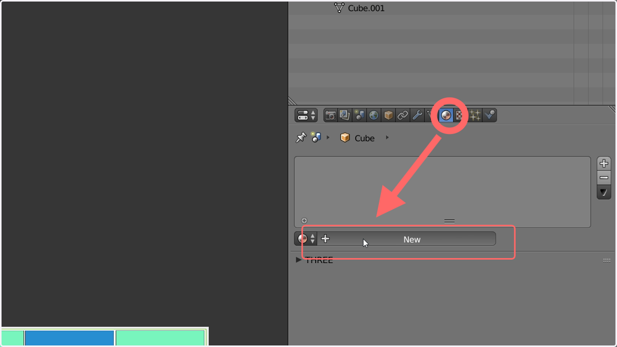 Next we will define a material, click the Materials tab and then add a new material