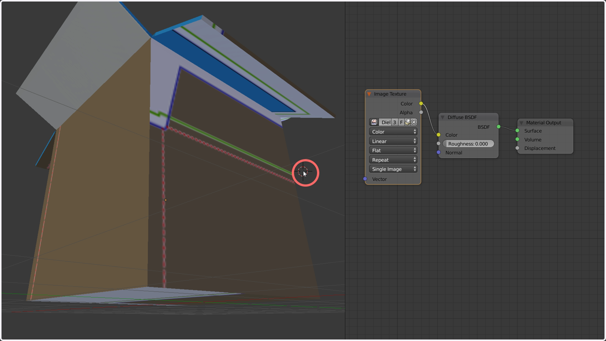 You will likely now see your dieline or template image being used on the 3D model