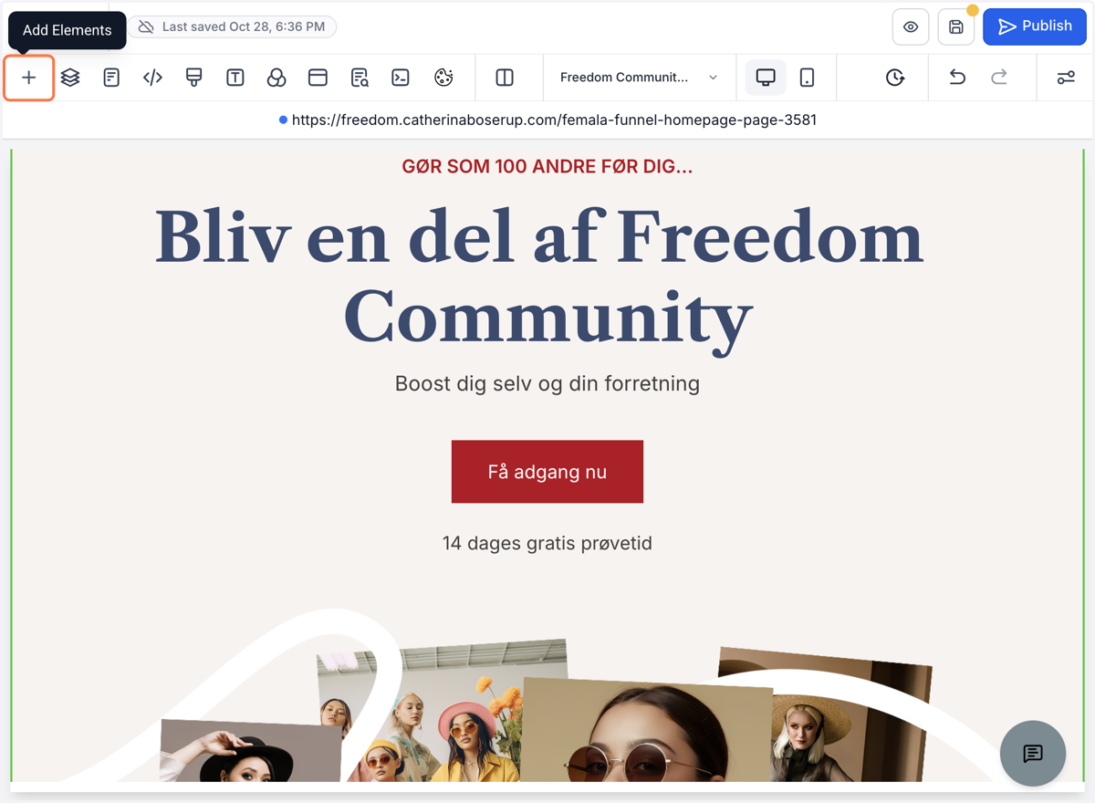 Klik på + for at tilføje din pris tabel