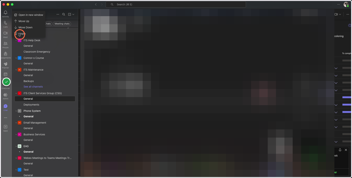 Right-click (or ⌘-click) on the app you wish to unpin