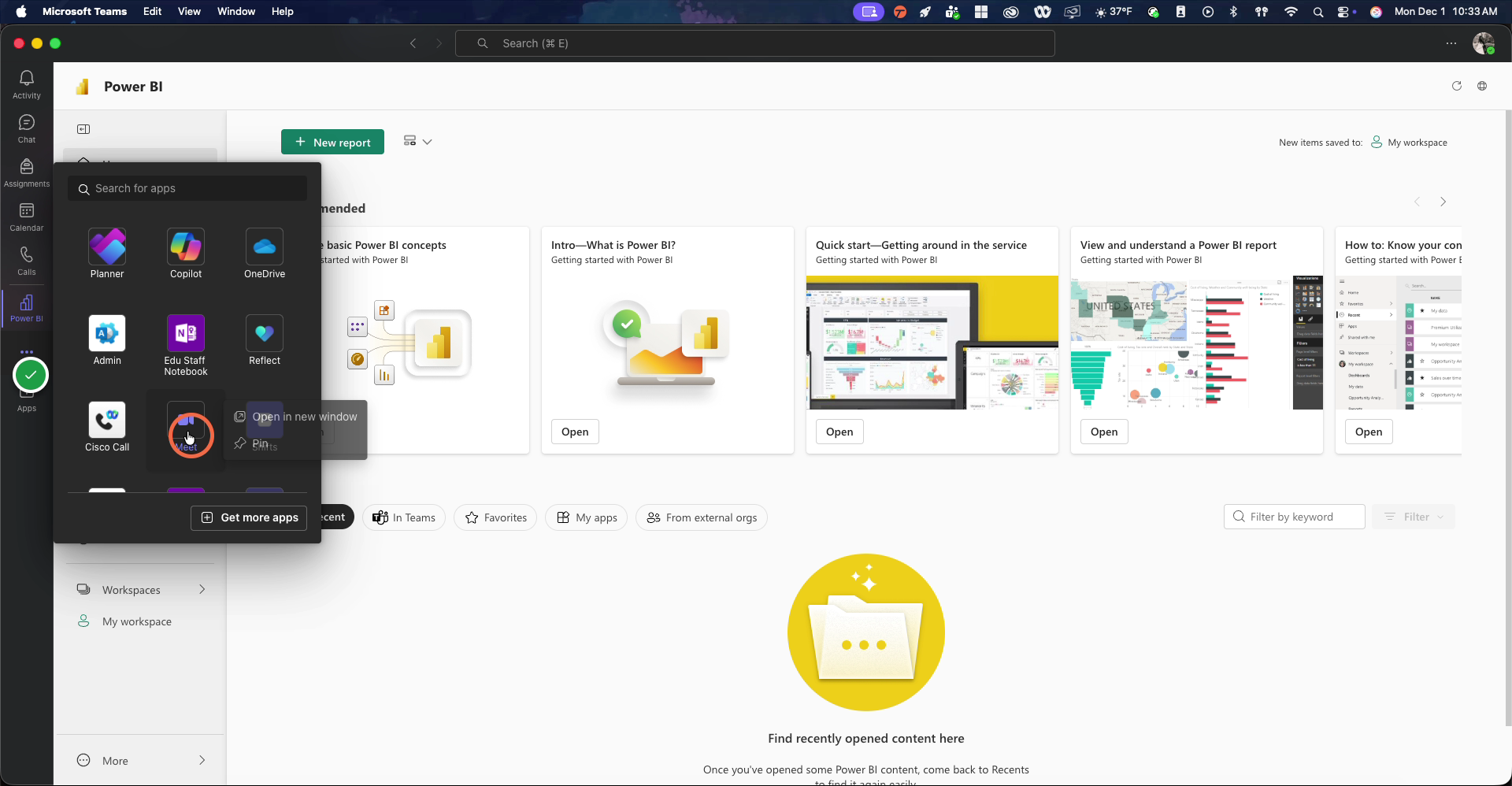 Locate the app you wish to pin, then right-click on it