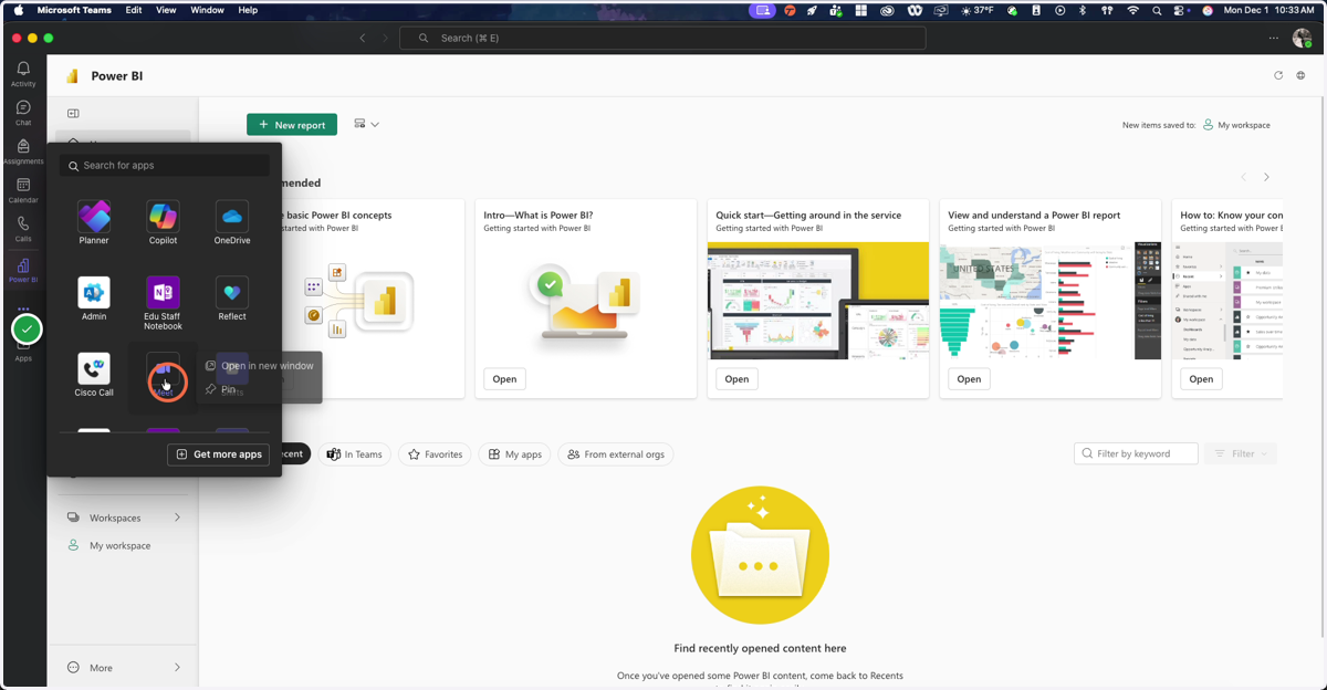Locate the app you wish to pin, then right-click on it