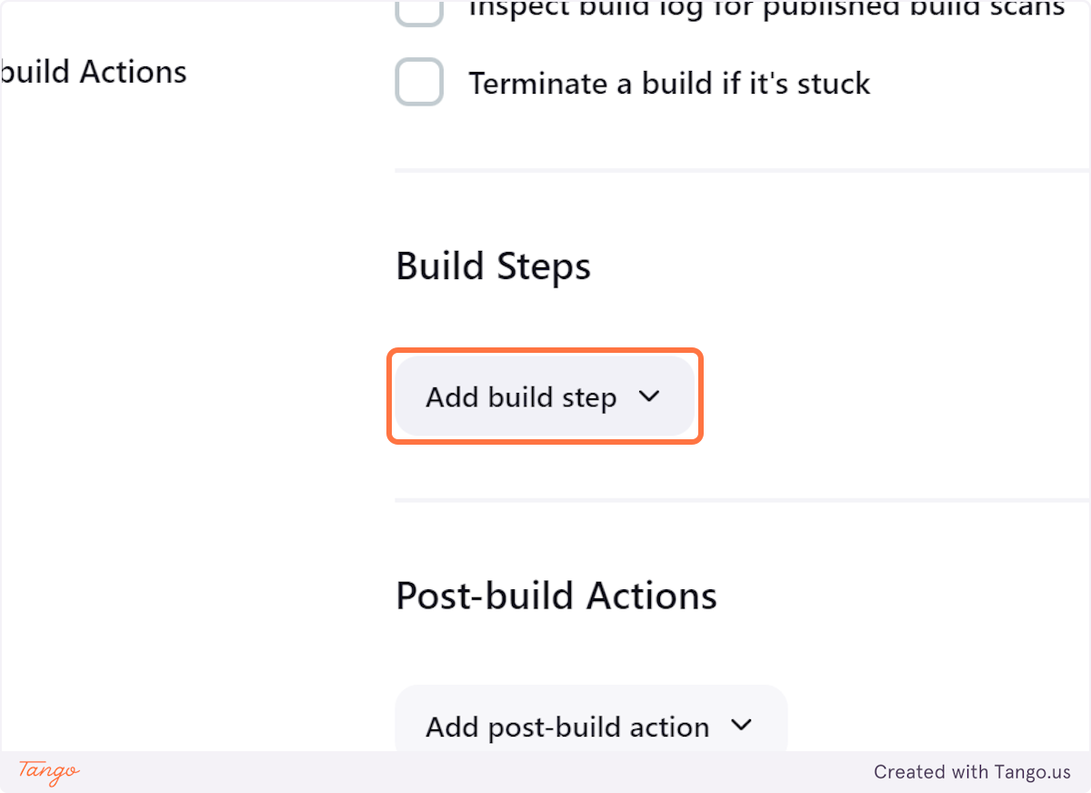 Click on Add build step