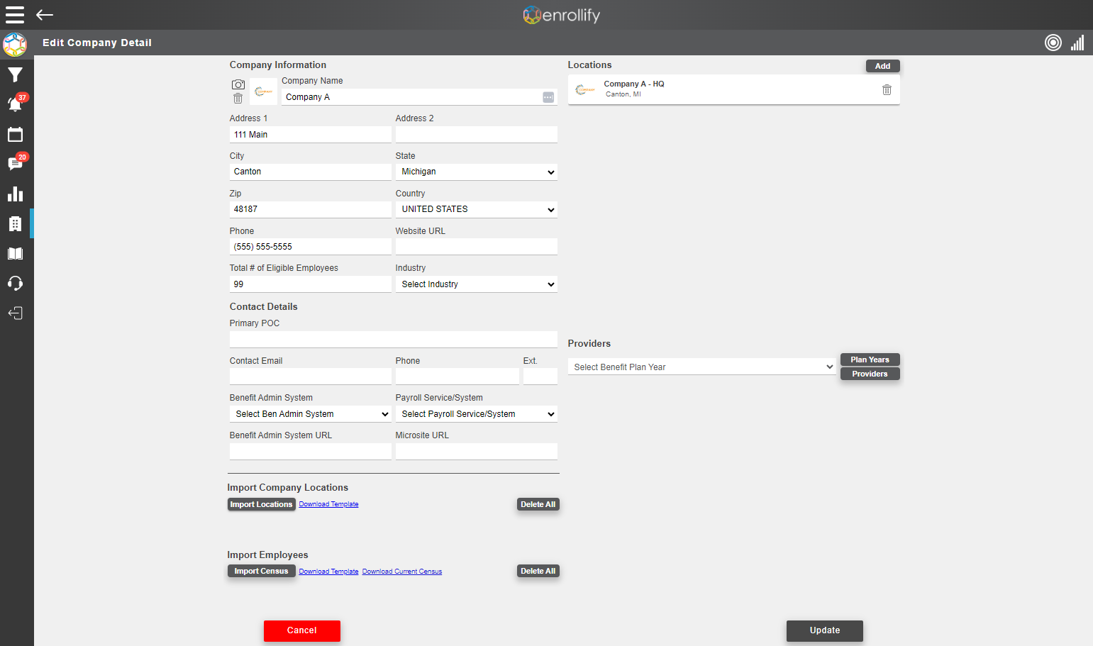 Click on Import Locations