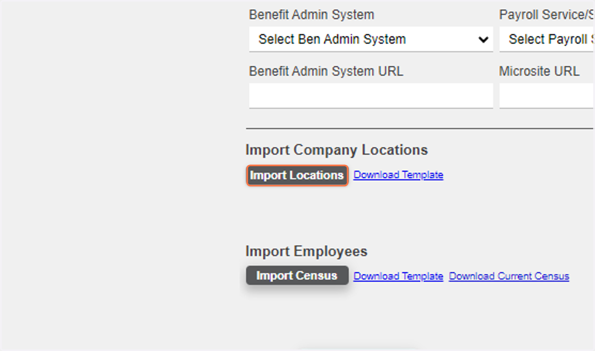 Click on Import Locations