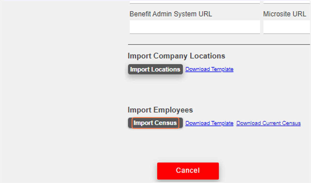 Click on Import Census