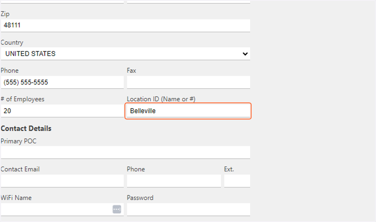 Check Location ID (Name or #)