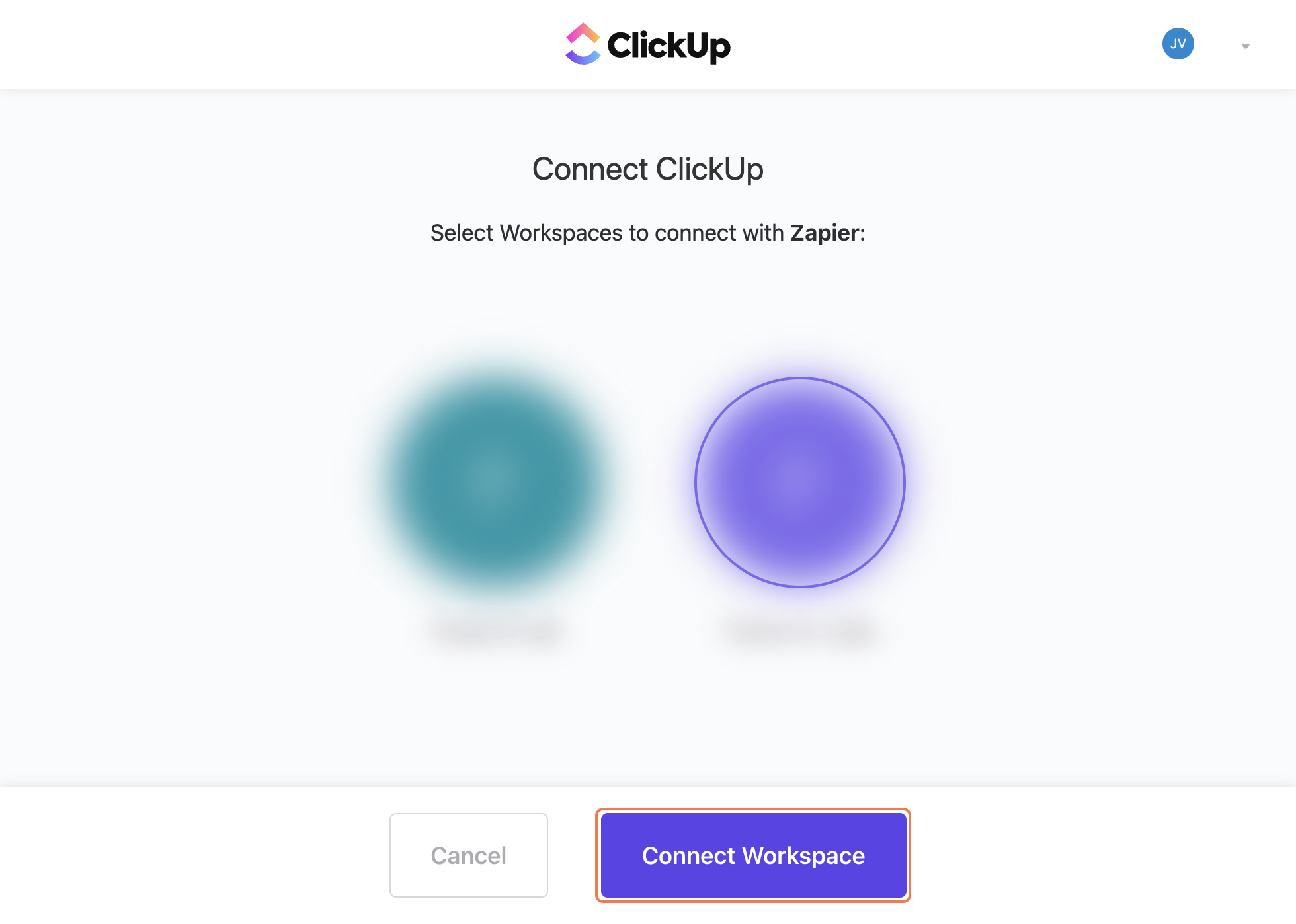 Click on Connect Workspace