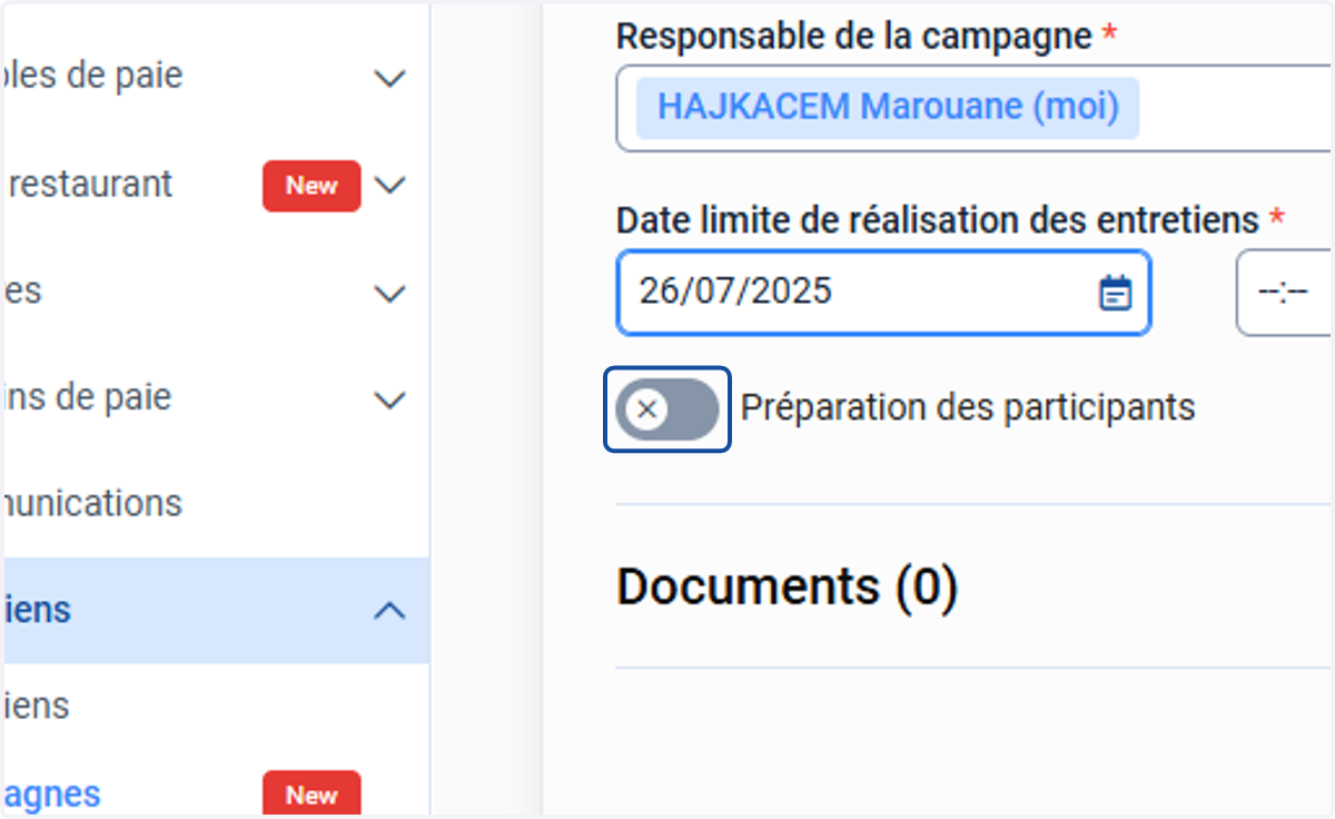 Activer la préparation des participants