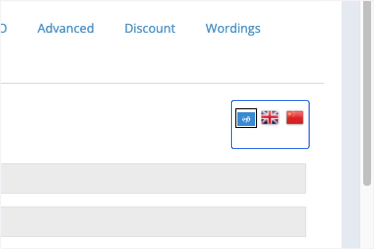 Proceed to edit the remaining languages, if applicable.
