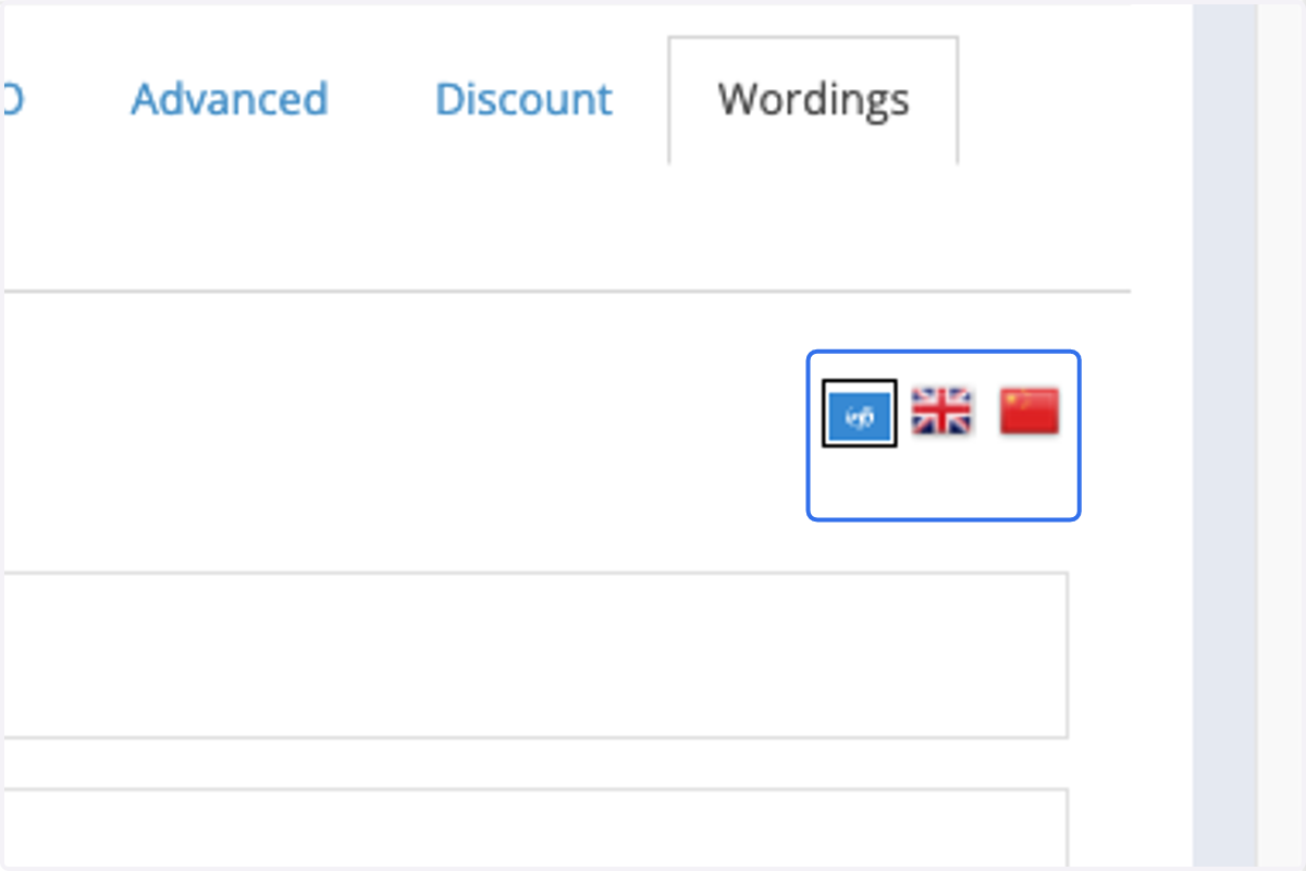 Proceed to edit the remaining languages, if applicable.