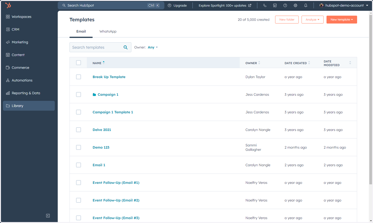 This is where you can access, manage and create Templates