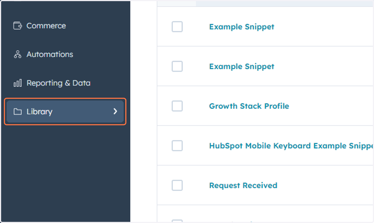 Click on Library
