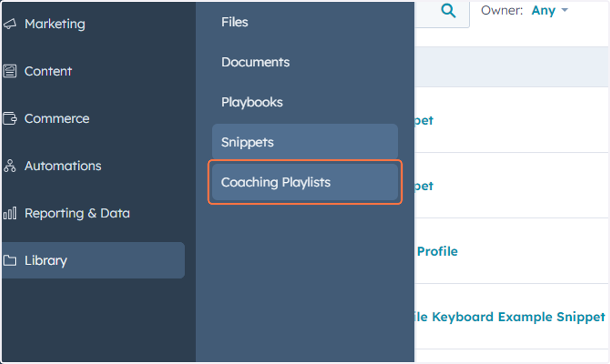 Click on Coaching Playlists