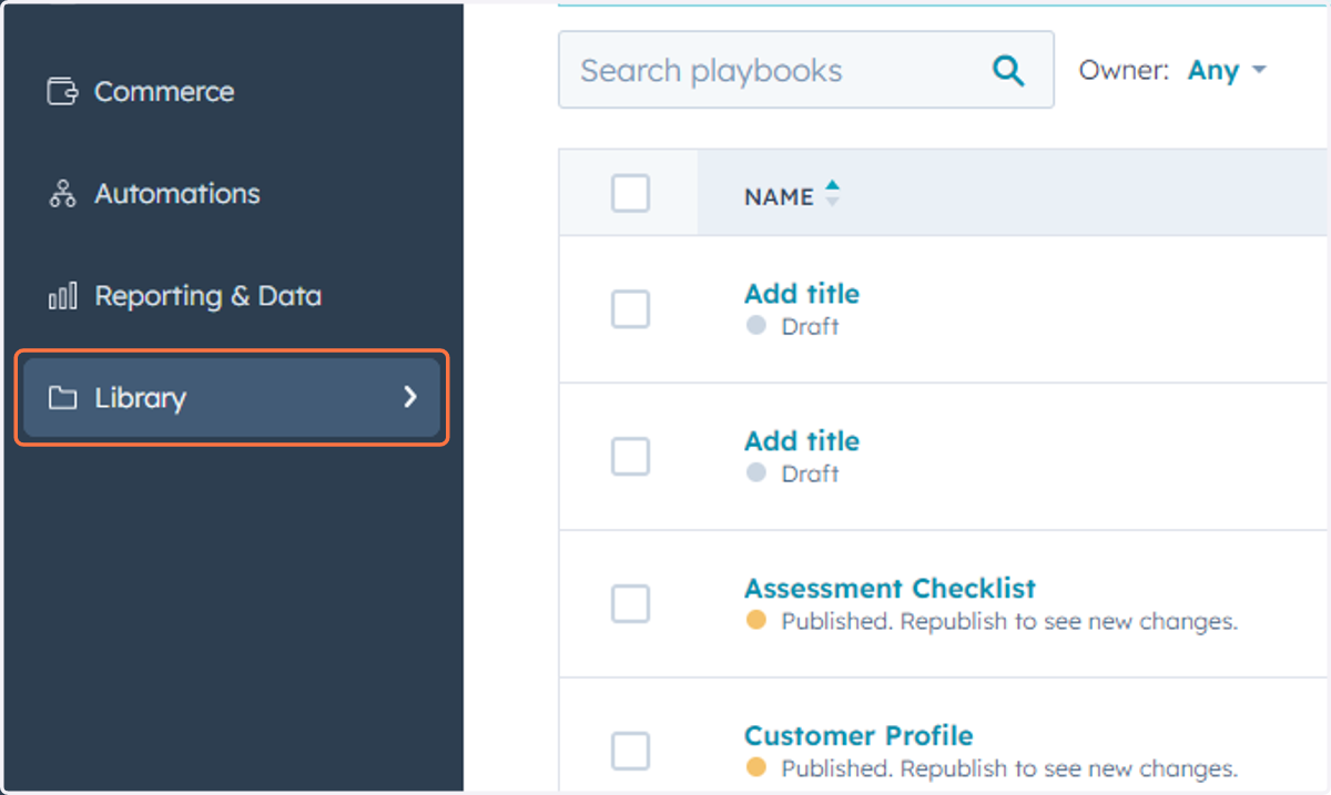Click on Library