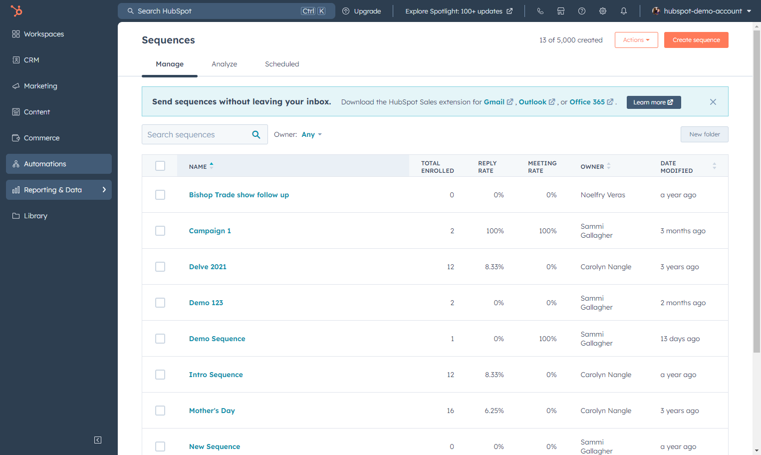 Click on Reporting & Data