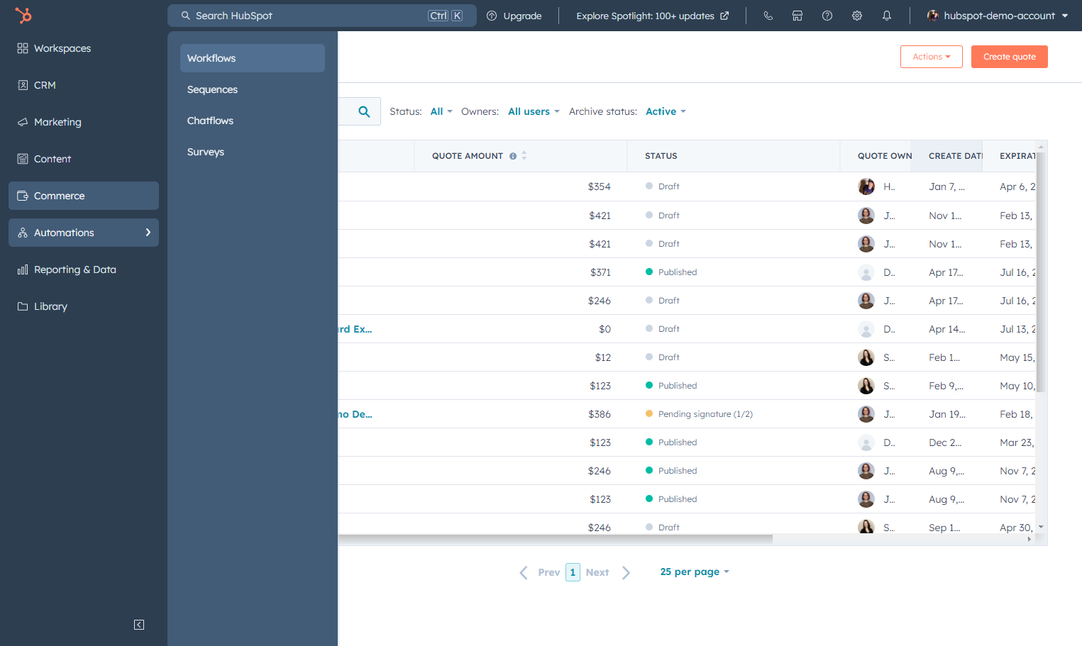 Click on Workflows
