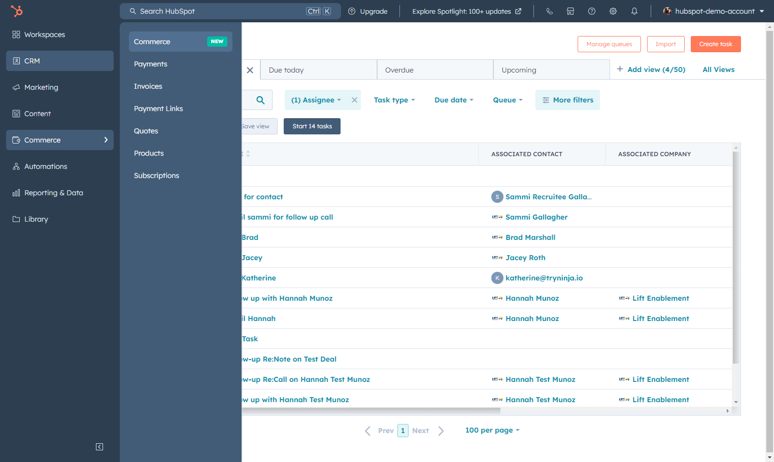 Click on Commerce…
