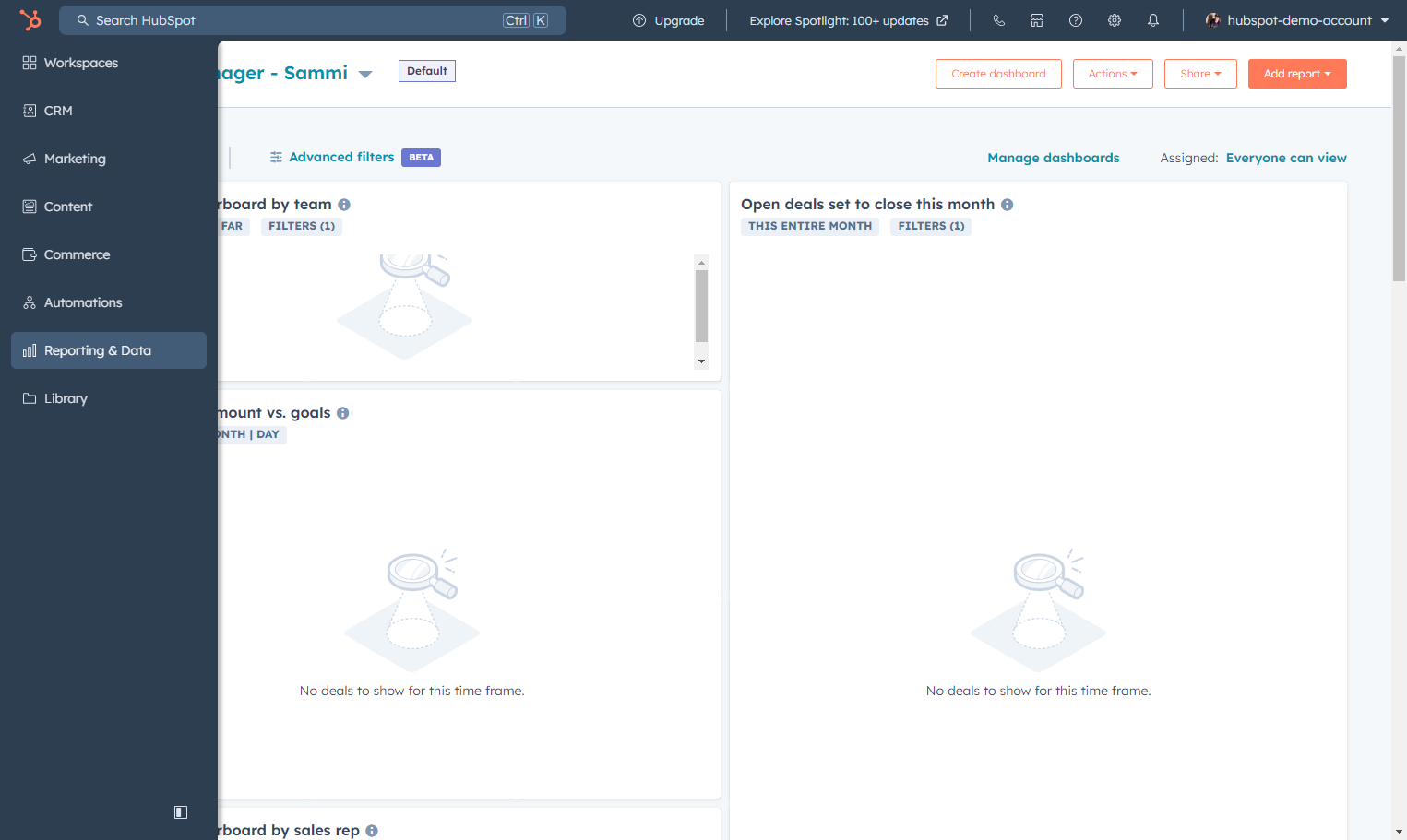 The new HubSpot navigation will appear on the left-hand side of the screen