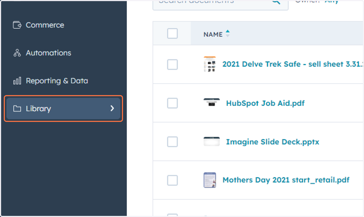 Click on Library