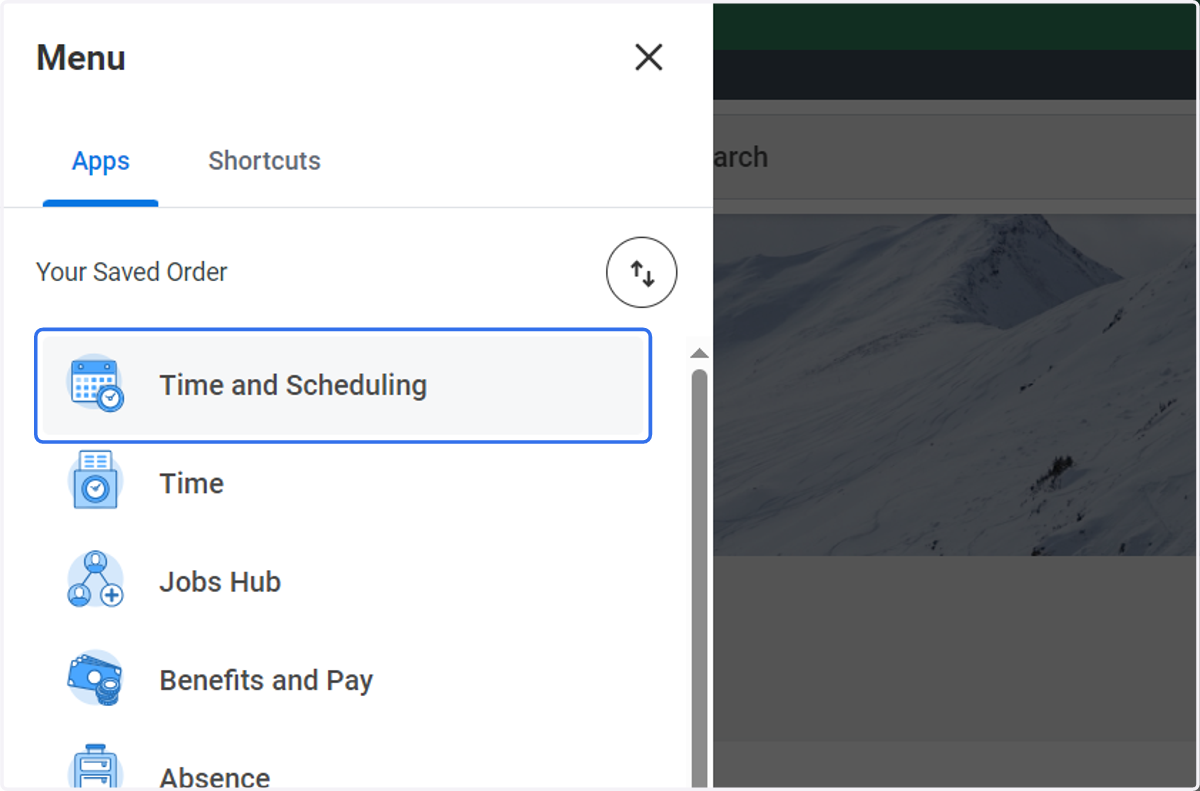 Click on Time and Scheduling