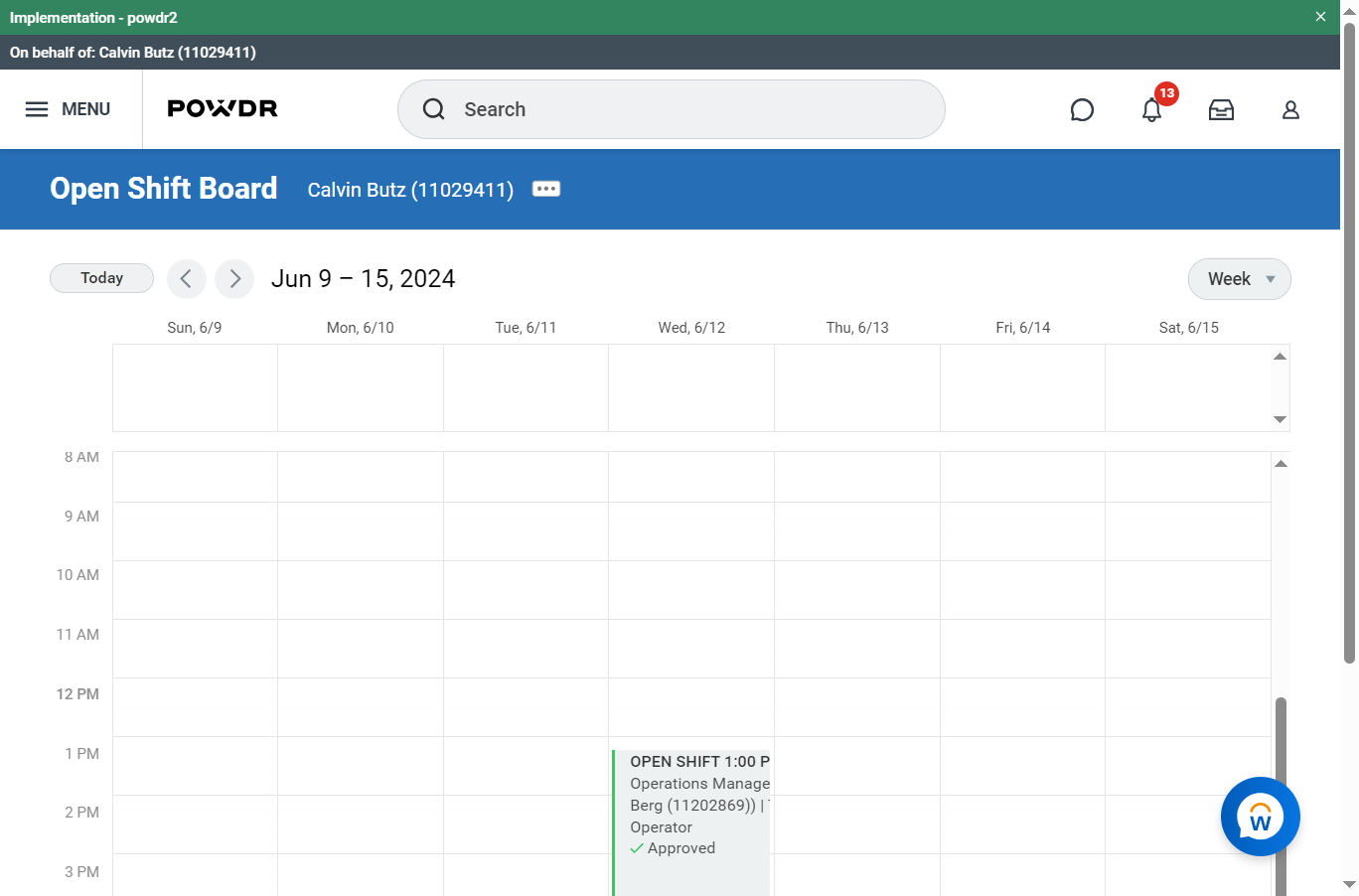 Click on Open Shift Board…
