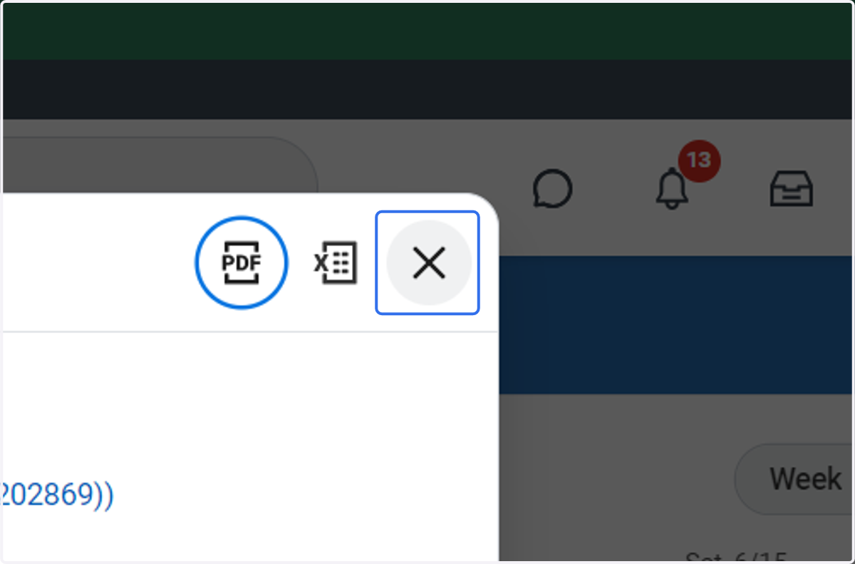 If you do not want to accept the open shift, click "x" (the Close button.)
