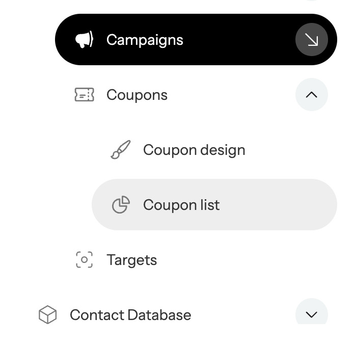 Access Analytics via Coupons List \(Alternative View\)