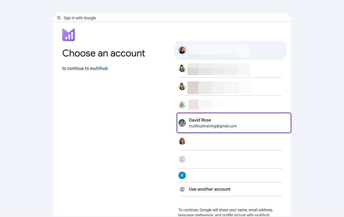 Log in to the correct Gmail account