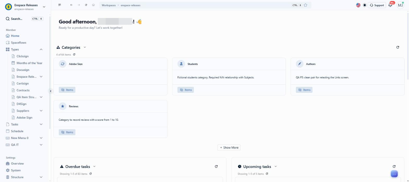 Click the category of the record you want to follow. In this example, Suppliers