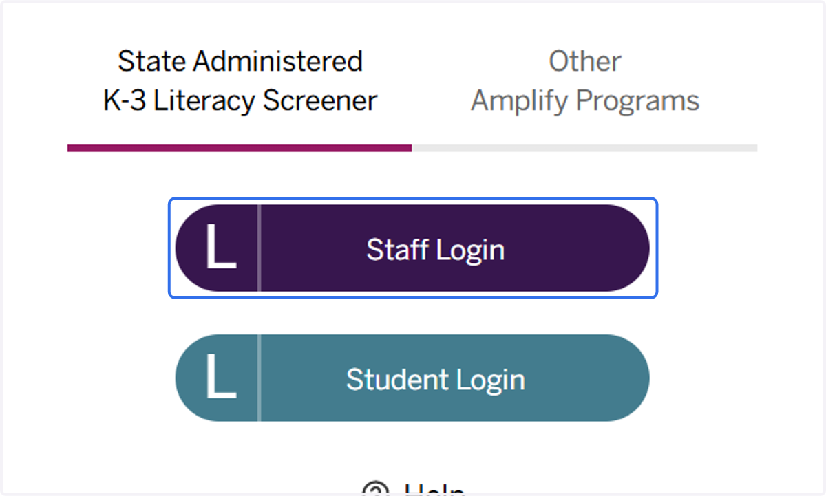 Click on Staff Login