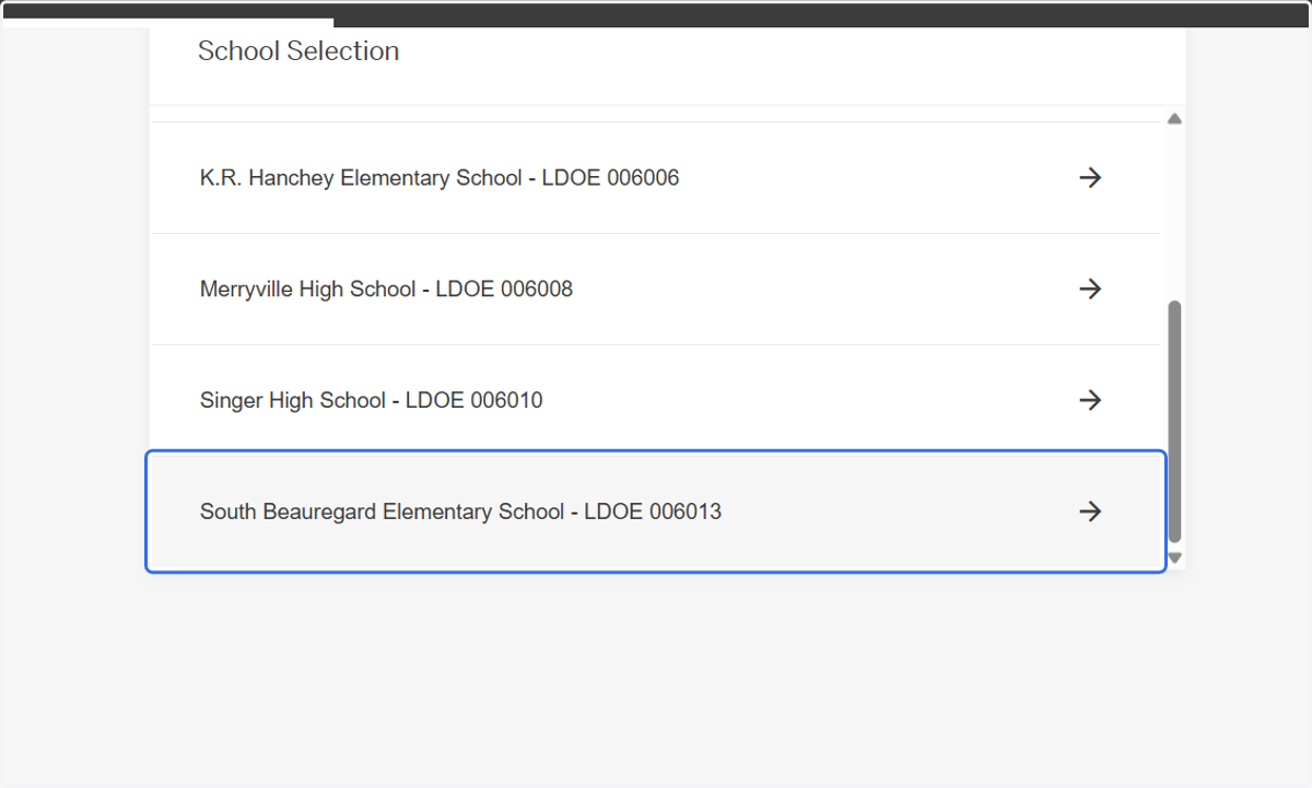 Click on your school