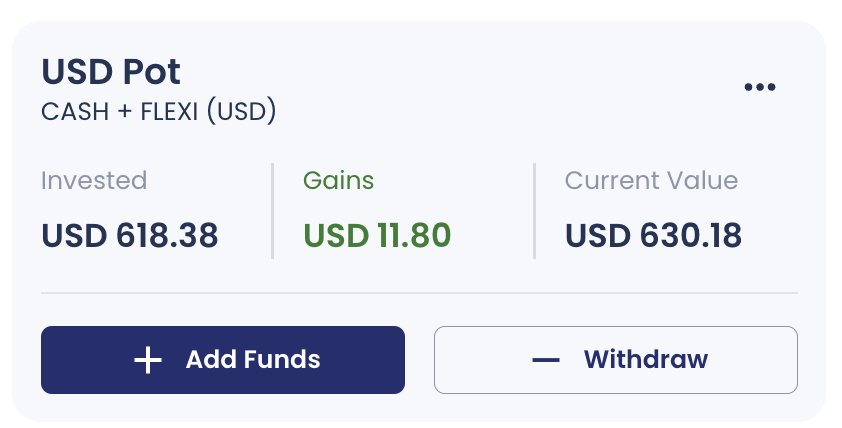 Click on the withdraw button