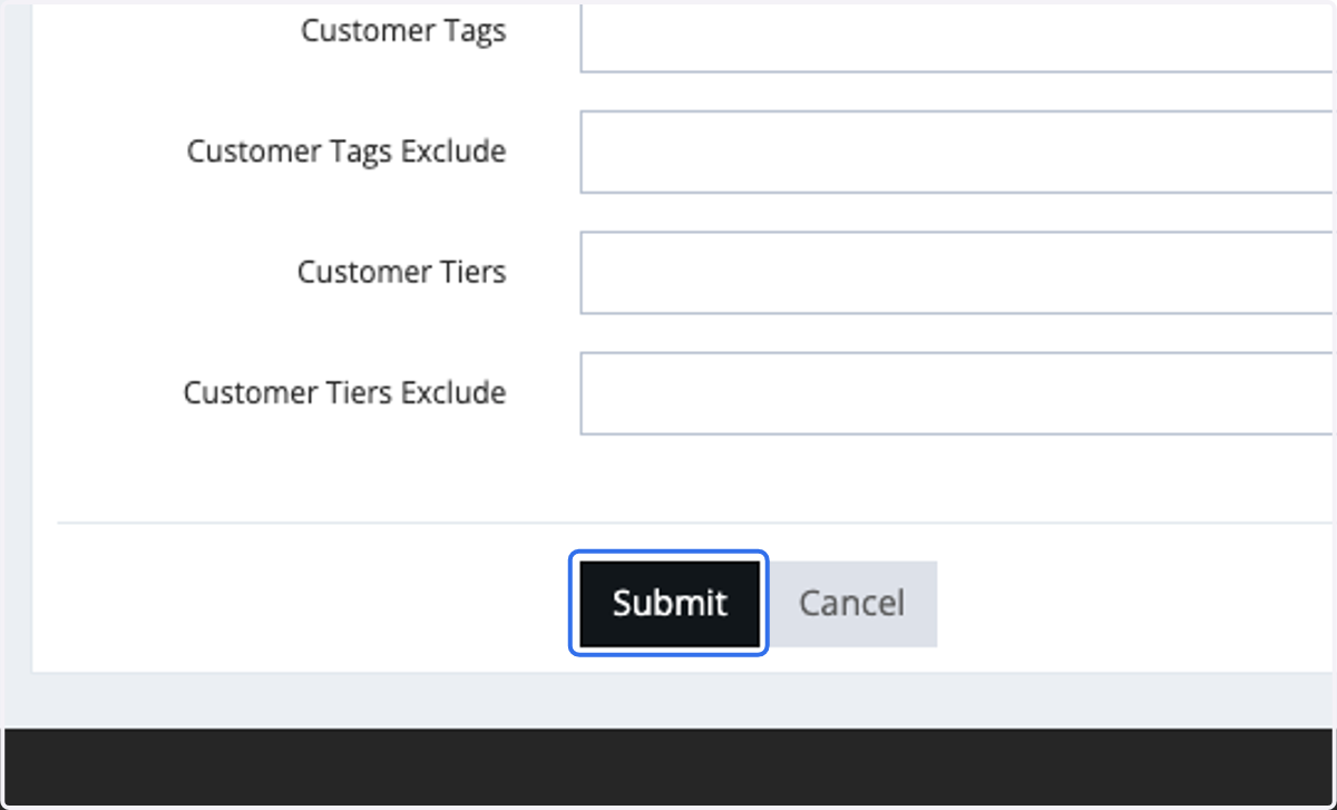 Click on Submit