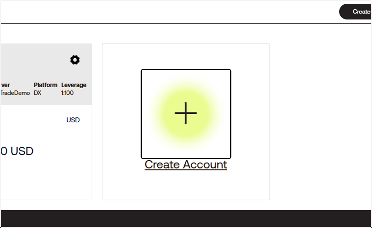 Click on Create Account.