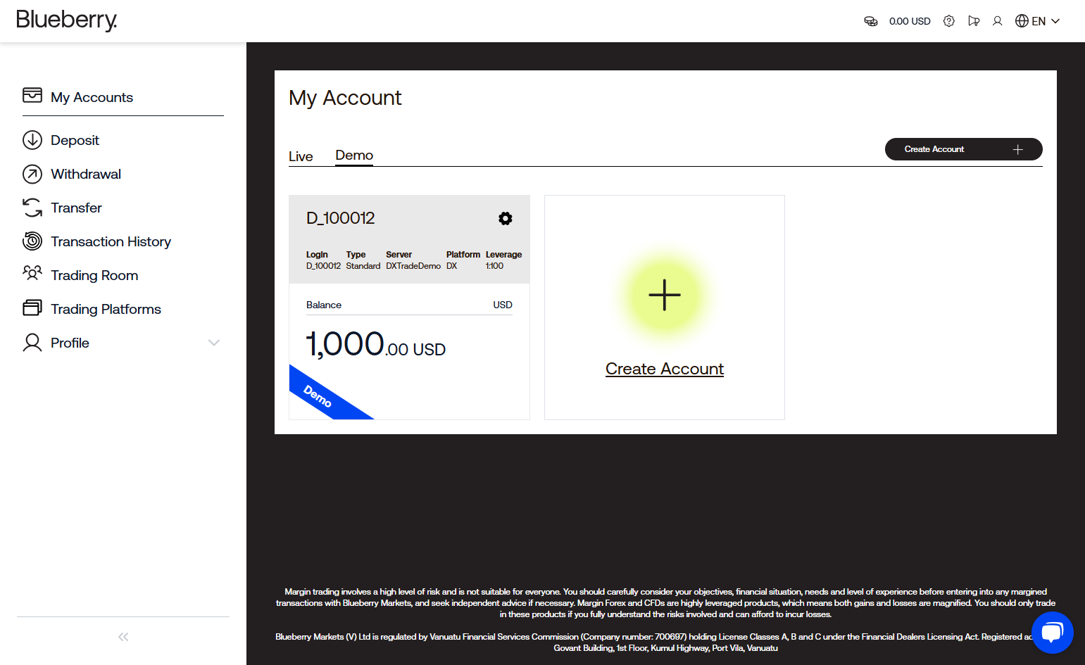 On your Client Portal, Click on Demo