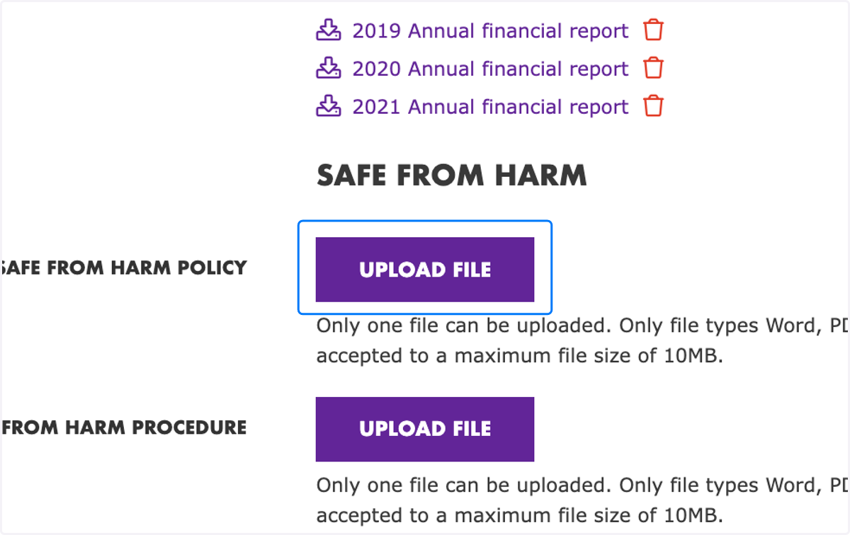 Click on "Upload File"
