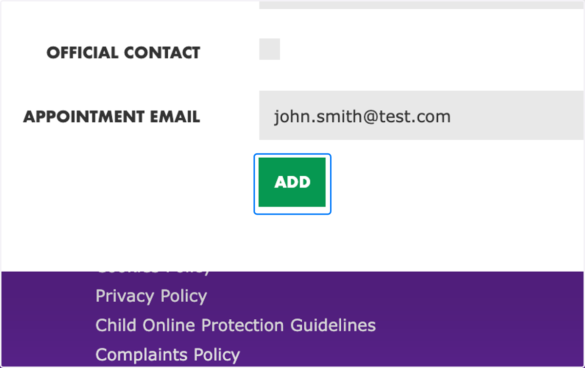 Click on "Add"