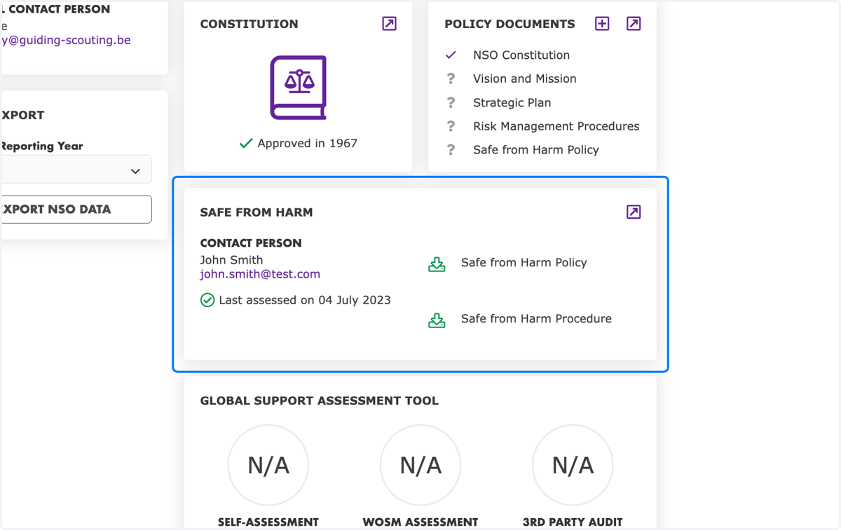 Safe from Harm widget completed