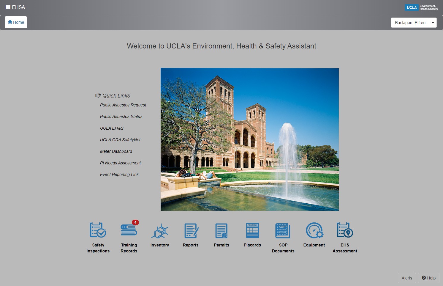 Click on EHS Assessment