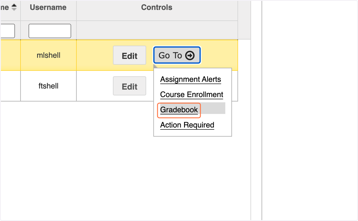 Select Gradebook