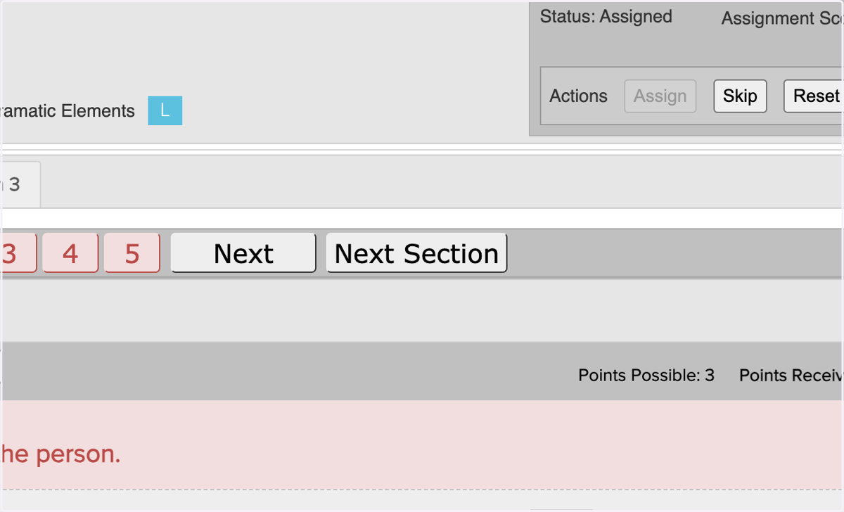 Note that the number turns grey after reassigning it