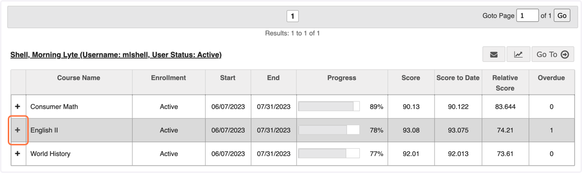 Expand the course containing the assignment you're looking for