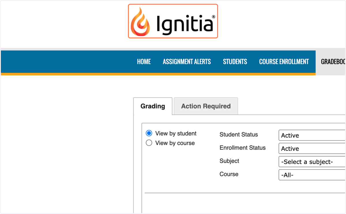 Or return to your home page by clicking the Ignitia logo